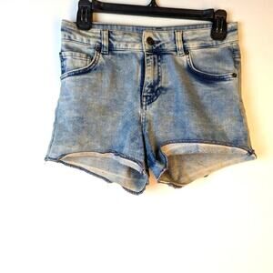 Subdued High Waisted Jean Shorts - 25